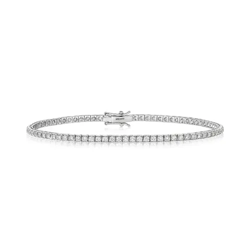 Stunning Diamond Bracelet in White Gold for Women 1.50ct
